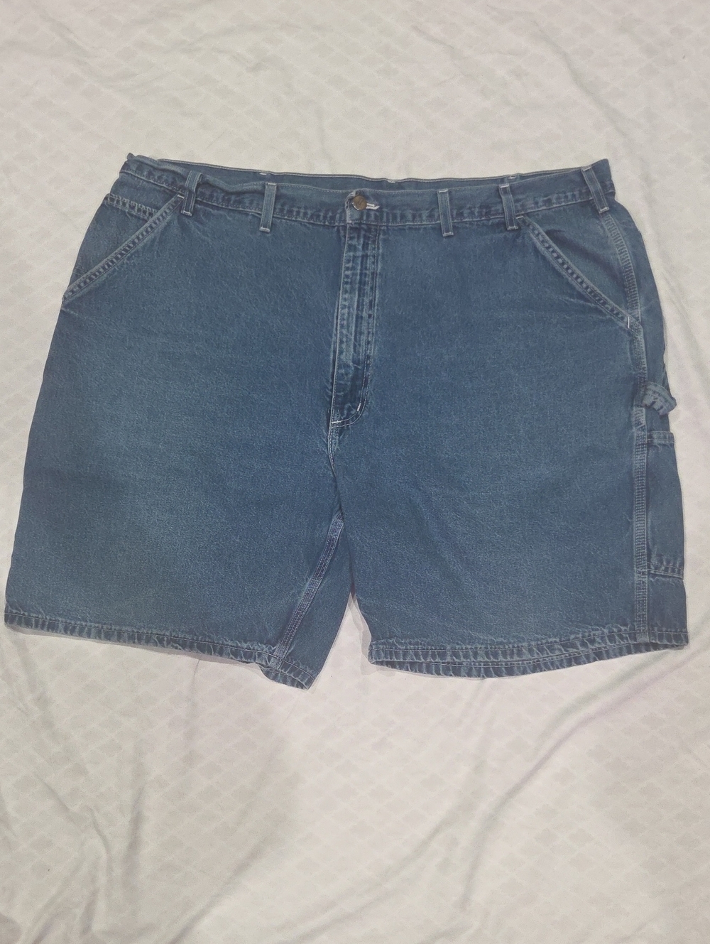 Carhartt Men’s Size 46 Blue Denim Carpenter Work Shorts B28 DST 1